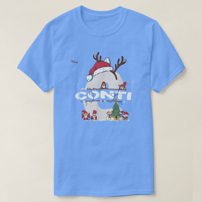 Camiseta Conti Christmas Shirt w Conti Name for funny Xmas  (Frente do Design)