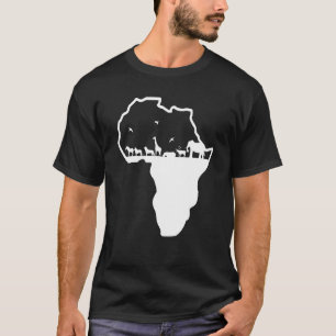 Camiseta Continente africano com animais africanos da salva