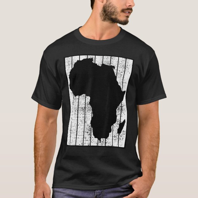 Camiseta Continente africano do mapa (Frente)