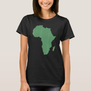 Camiseta Continente Africano e Mapa de Vestuário Africano p
