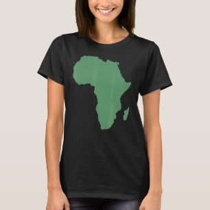 Camiseta Continente Africano e Mapa de Vestuário Africano p