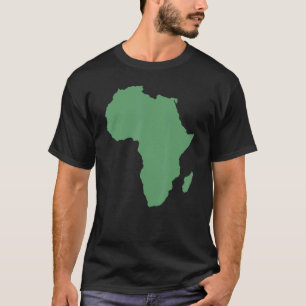 Camiseta Continente Africano e Mapa de Vestuário Africano p