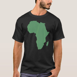 Camiseta Continente Africano e Mapa de Vestuário Africano p