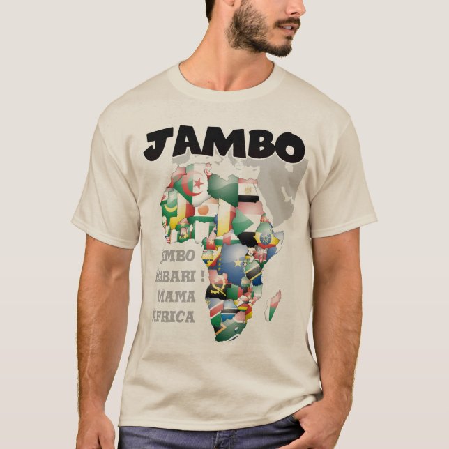 Camiseta Continente Africano Linda Mama África Colorida (Frente)