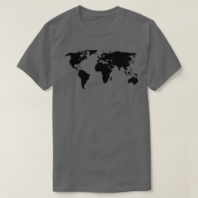 Camiseta Continentes da Terra (Frente do Design)