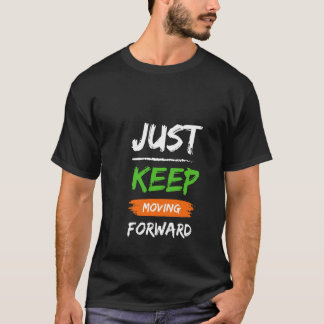 Camiseta Continua a andar para a frente, design