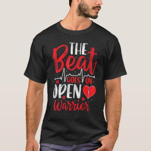 Camiseta Continua a bater Cirurgia de coração aberto Cirurg