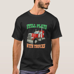 Camiseta Continua A Trabalhar Com Caminhões Semi Caminhão N