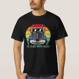 Camiseta Continua A Trabalhar Com O Motorista De Caminhões