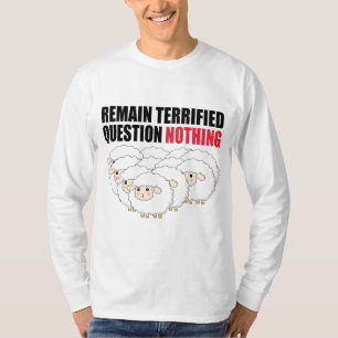 Camiseta Continua Aterrorizada Pergunta Sem Ovelha