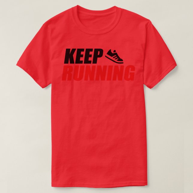 Camiseta Continuar executando a tipografia do Inspiration (Frente do Design)