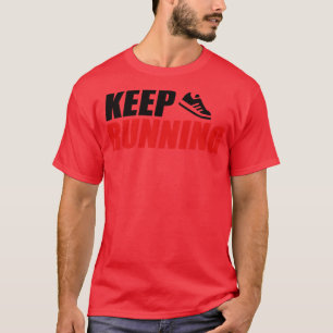 Camiseta Continuar executando a tipografia do Inspiration
