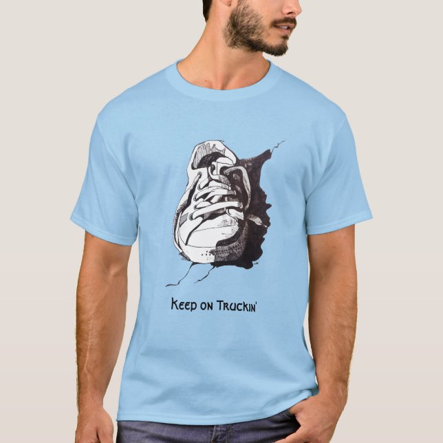 Camiseta Continue caminhando, continue caminhando com o tên (Frente)