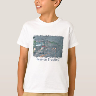 Camiseta "Continue caminhando", Rainstorm Big Rig Truck