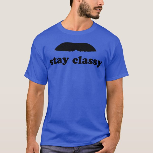 Camiseta Continue clássico Anchorman Mustache retro (Frente)