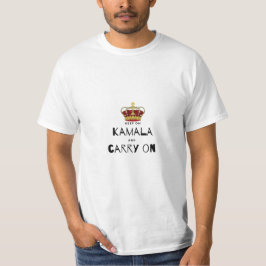 Camiseta continue com kamala e carregar na t-shirt-kamala