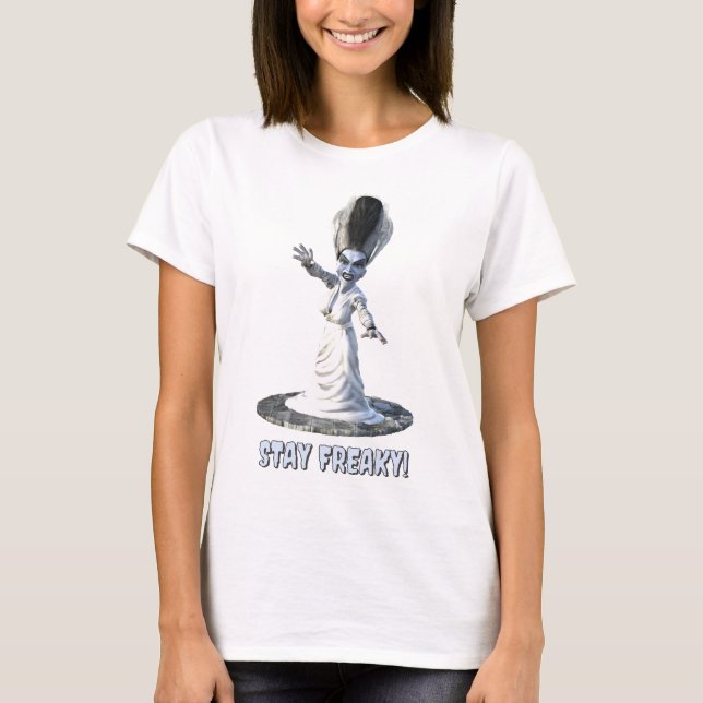 Camiseta Continue Esquisito! Noiva de Frankenstein (Frente)