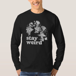Camiseta Continue Estranho! Sapos e Cogumelos Fofos Violão