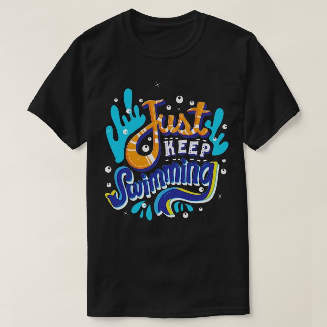 Camiseta Continue nadando (Frente do Design)