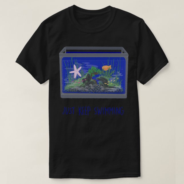 Camiseta Continue Nadando 1 (Frente do Design)