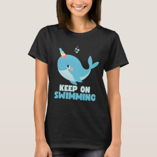 Camiseta Continue Nadando Baleia Kawaii