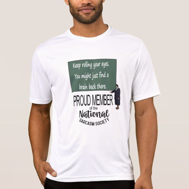 Camiseta Continue Rolando os Olhos. Citação de Sarcasmo (Frente)