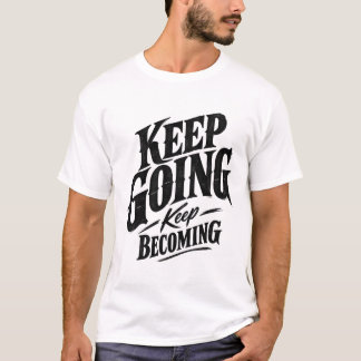 Camiseta Continue Seguindo Continuando Tipografia Motivacio