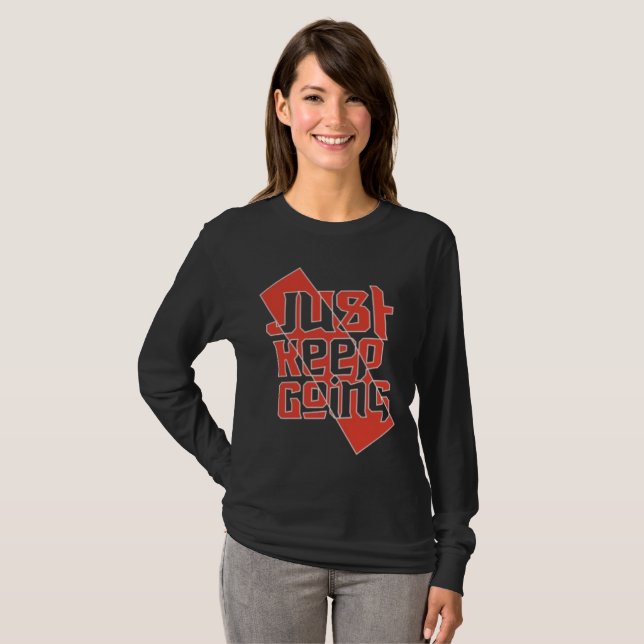 Camiseta Continue Simplesmente Mulheres Manga Longa - Motiv (Frente Completa)