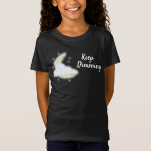 Camiseta Continue sonhando com estrelas de lua na nuvem, in