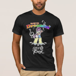 Camiseta Continue Sonhando Guitarrista de Anime Y2K 