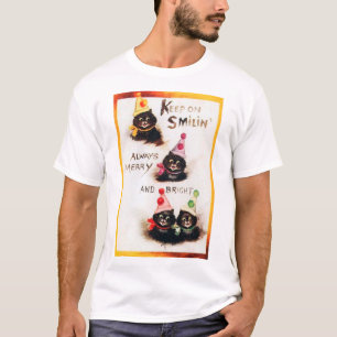 Camiseta Continue sorrindo, Gato Negro, Louis Wain