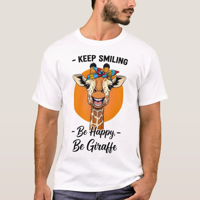 Camiseta Continue sorrindo Girafa (Frente)