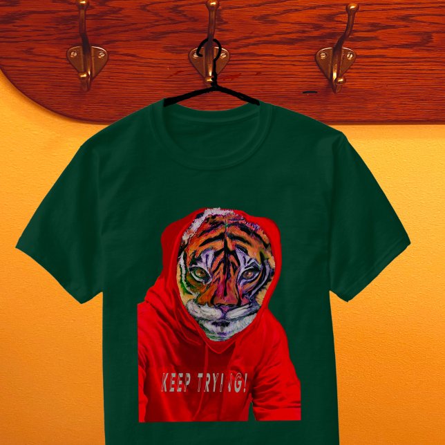 Camiseta Continue tentando Tai Chi Tiger (Criador carregado)