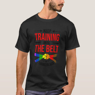 Camiseta Continue Treinando Até O Cinto Ficar Preto Karate