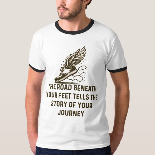 Camiseta Conto da Viagem: A Estrada Abaixo de Seus Pés (Frente)