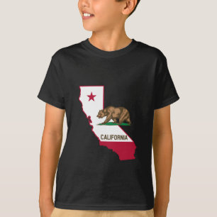 Camiseta Contorno da Califórnia e Sinalizador