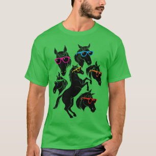 Camiseta Contorno de Cavalos