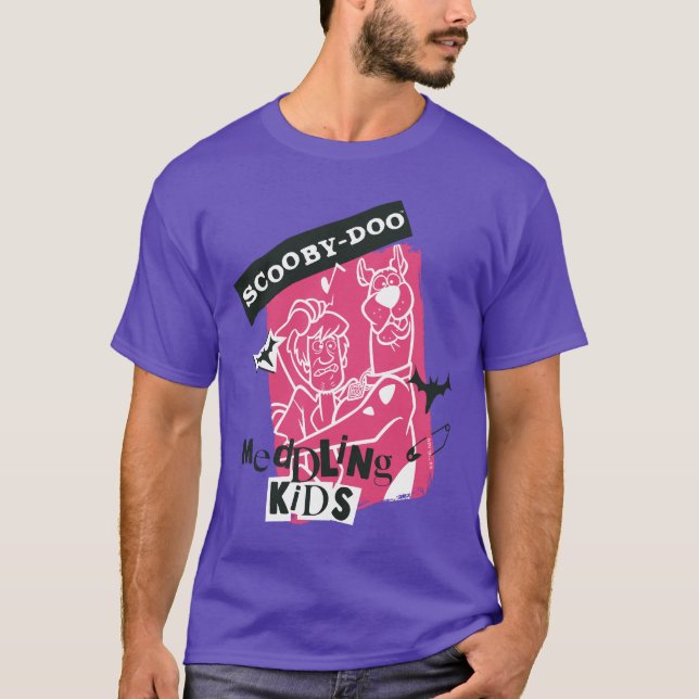 Camiseta Contorno de Crianças com Medalhas Shaggy e Scooby  (Frente)