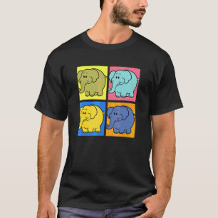 Camiseta Contorno de Elefante Animal do Zoológico Elefante