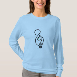 Camiseta Contorno de Gato de na moda Kitty