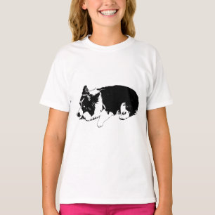 Camiseta contorno de inverno calmo, corgi