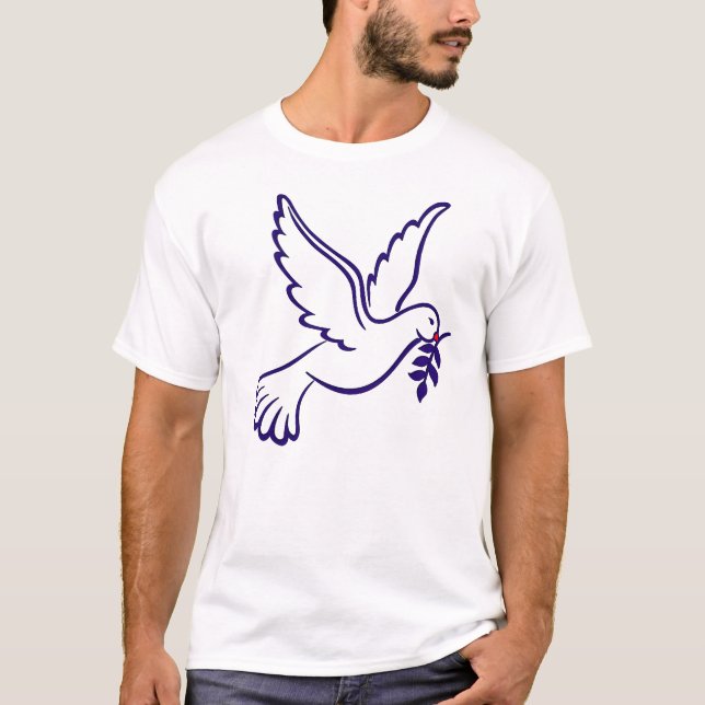 Camiseta Contorno de Paz Pássaro (Frente)
