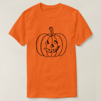 Contorno de Pumpkin preto Jack-O-Lanterna em Laran
