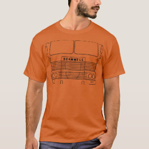 Camiseta Contorno do caminhão Scammell Routeman Clássico do