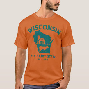 Camiseta Contorno do celeiro do estado leiteiro de Wisconsi