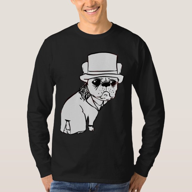 Camiseta Contorno do Duke Bulldog Francês (Frente)