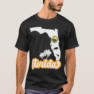 Camiseta Contorno do estado da Flórida com selo FL