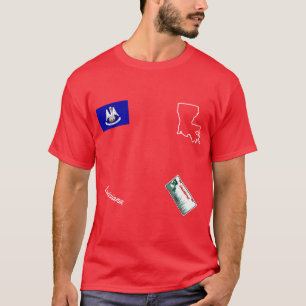 Camiseta Contorno do Estado da Placa de Licença DMV e Padrã