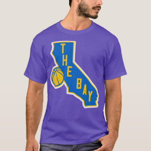 Camiseta Contorno do Estado de Basquete da Baía