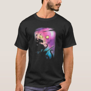 Camiseta Contorno do Navio de Batalha do Kraken de Sea Of T